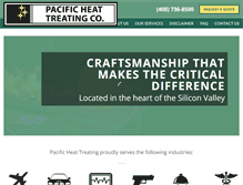 Tablet Screenshot of pacificheattreating.com